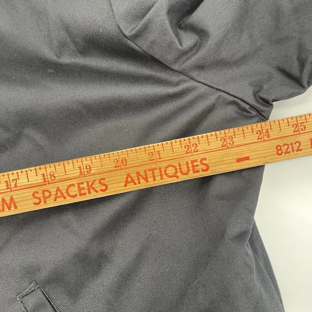Dickies Work Jacket Black L Long Chore Jacket Workwear Full Zip Utility
